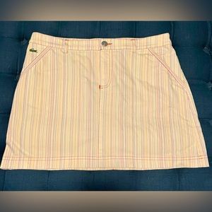 Lacoste stripes mini skirt. Vintage. Size 38 French which is a size 8. Adorable